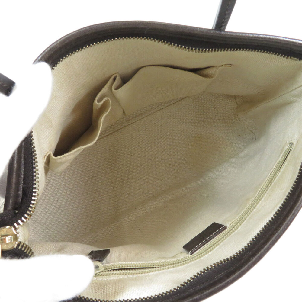 Gucci GG Supreme 2way Convertible Tote featuring brown leather - Picture 5 of 11